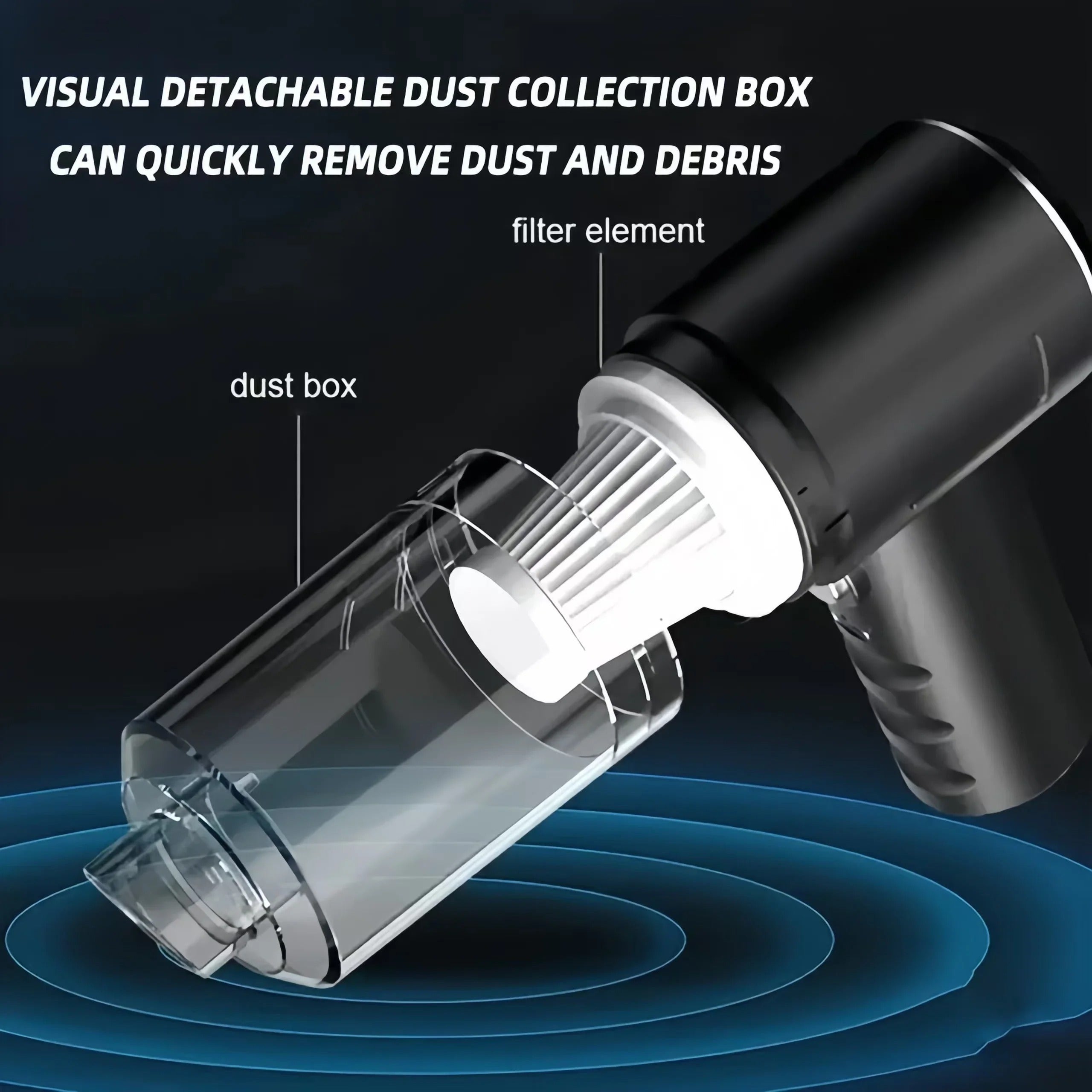 3 In 1 Portable Mini Vacuum Cleaner Duster Blower Air Pump Wireless Handheld Clean Microscopic Dust