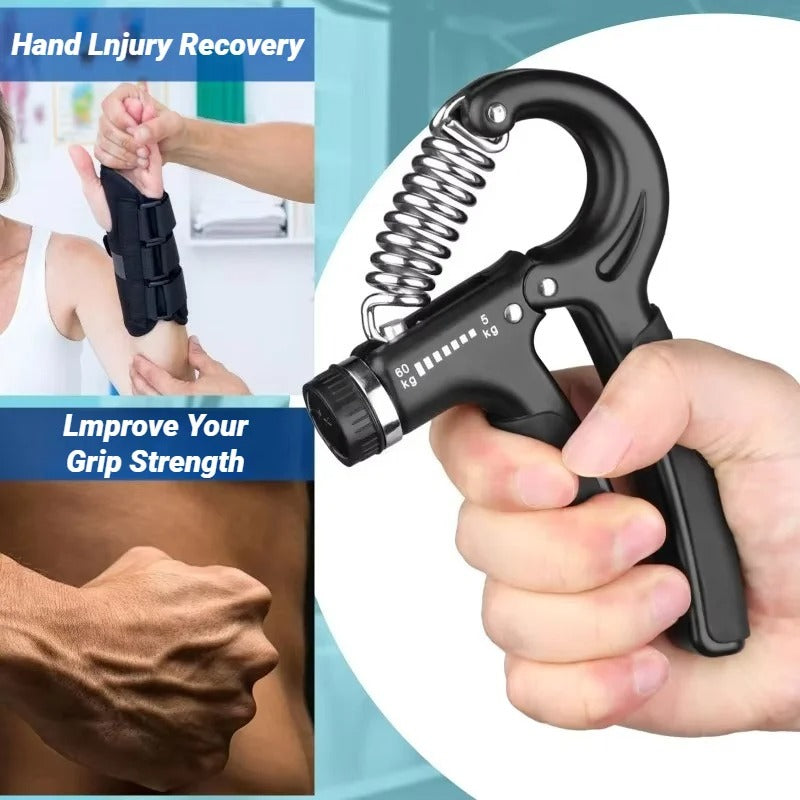 Adjustable Hand Grip Power Exerciser Forearm Wrist Strengthener Gripper With Counter
